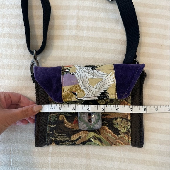 Janet McKinstry Designs Crossbody bag tapestry patchwork artsy designer colorful - Picture 7 of 8
